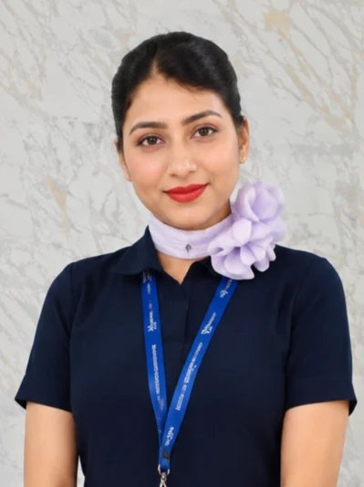 Nisha, Cabin Crew, placed at IndiGo